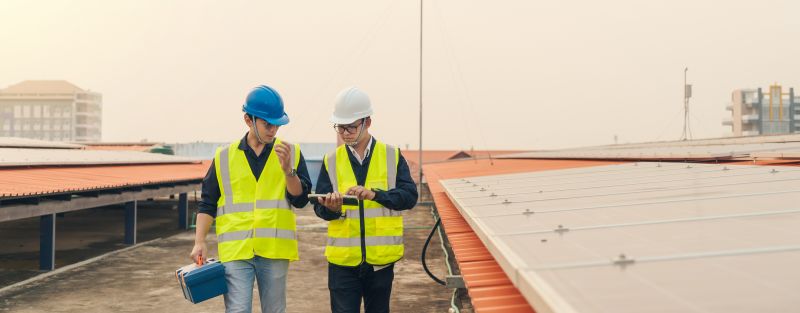 Commercial Solar Installation detail